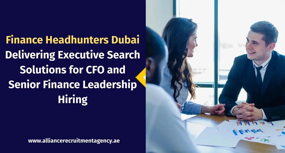 Finance executive meeting with CFO candidate during senior finance leadership recruitment in Dubai finance headhunters dubai